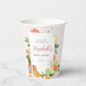 Tropische Citrus Bruidssalon Papieren Bekers (Voorkant)