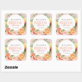 Tropische Citrus Bruiloft Cadeautje Kaars Sticker (Vel)