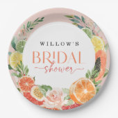 Tropische Citrus Bruiloft Feest Favoriet Bord (Voorkant)