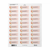 Tropische Citrus Bruiloft Mailing Labels (Full Sheet)