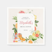 Tropische Citrus Bruiloftsborrel  Servet (Voorkant)