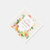 Tropische Citrus Bruiloftsborrel  Servet (Hoek)