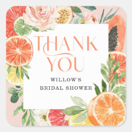 Tropische Citrus Dank Je Favoriet Sticker