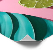 Tropische citrus- en strandesthetiek muurkunst poster (Hoek)
