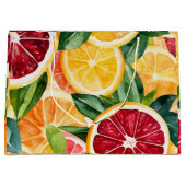 Tropische citrus Oranje fruitschijfjes Groot Cadeauzakje (Voorkant)