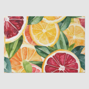 Tropische citrus Oranje fruitschijfjes Tissuepapier