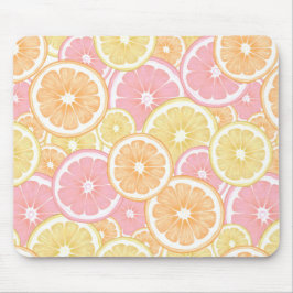 Tropische Citrus roze Sinaasappel geel fruit zomer Muismat