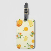 Tropische Citrus SUMMER Oranje citroenschijfje Bagagelabel (Voorkant (verticaal))
