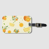 Tropische Citrus SUMMER Oranje citroenschijfje Bagagelabel (Voorkant (horizontaal))