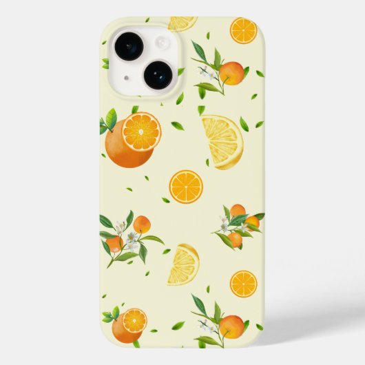 Tropische Citrus SUMMER Oranje citroenschijfje Case-Mate iPhone Case (Achterkant)