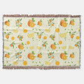 Tropische Citrus SUMMER Oranje citroenschijfje Deken (Voorkant)