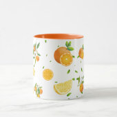 Tropische Citrus SUMMER Oranje citroenschijfje Mok (Midden)