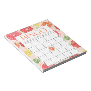 Tropische Citrus Vrijgezellenfeest 40 Bingo vellen Notitieblok
