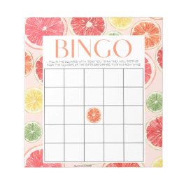 Tropische Citrus Vrijgezellenfeest 40 Bingo vellen Notitieblok