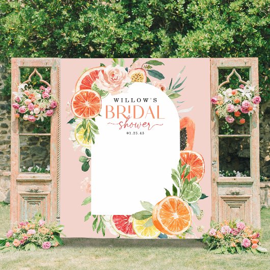 Tropische Citrus Vrijgezellenfeest Decoratie Citro Wandkleed