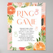 Tropische Citrus Vrijgezellenfeest Ring spel teken Poster (Voorkant)