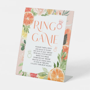 Tropische Citrus Vrijgezellenfeest Ring spel teken Reclamebord Met Voetstuk