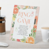 Tropische Citrus Vrijgezellenfeest Ring spel teken Reclamebord Met Voetstuk (Insitu)