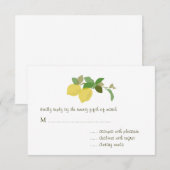 Tropische Citrus Wedding RSVP-kaart RSVP Kaartje (Voorkant / Achterkant)