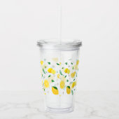 Tropische Citrus zomerverse Oranje citroen Slice Acryl Drinkbeker (Rechts)