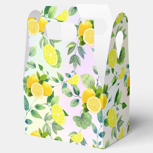 Tropische Citrus zomerverse Oranje citroen Slice Bedankdoosjes (Geopend)