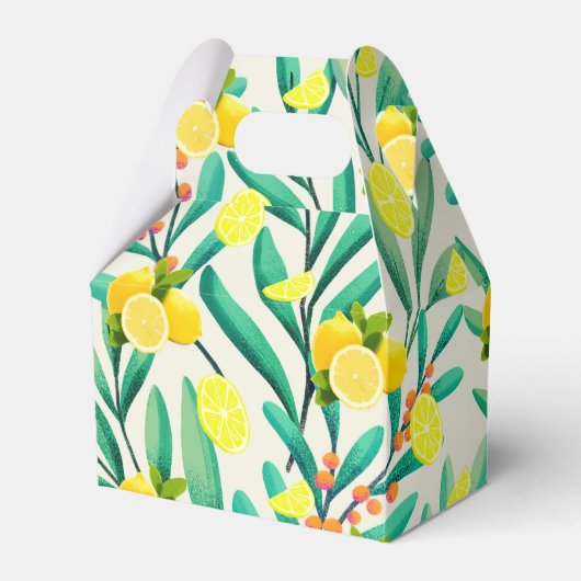 Tropische Citrus zomerverse Oranje citroen Slice Bedankdoosjes (Voorkant Zijde)