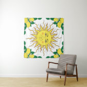 Tropische citrusvruchten met lijst en bloemen wandkleed (In Situ (horizontaal))