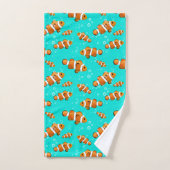 Tropische Clownfish & Bubbles Patroon Bad Handdoek (Handdoek)