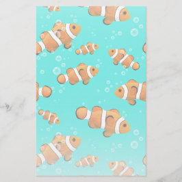 Tropische Clownfish & Bubbles Patroon Briefpapier