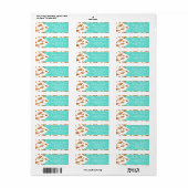 Tropische Clownfish & Bubbles Patroon Etiket (Full Sheet)