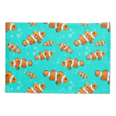 Tropische Clownfish & Bubbles Patroon Kussensloop (Achterkant)
