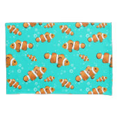 Tropische Clownfish & Bubbles Patroon Kussensloop (Voorkant)