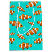 Tropische Clownfish & Bubbles Patroon Medium Cadeauzakje (Voorkant)