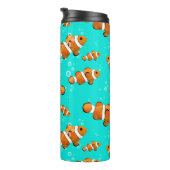 Tropische Clownfish & Bubbles Patroon Thermosbeker (Geroteerd rechts)