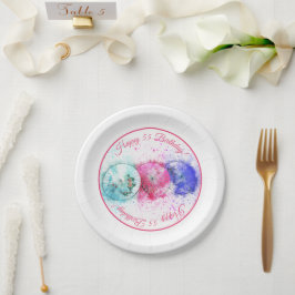 Tropische Cocktail Drink Umbrellas 55th Birthday Papieren Bordje