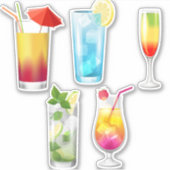 Tropische cocktail Drinken Sticker (Voorkant)