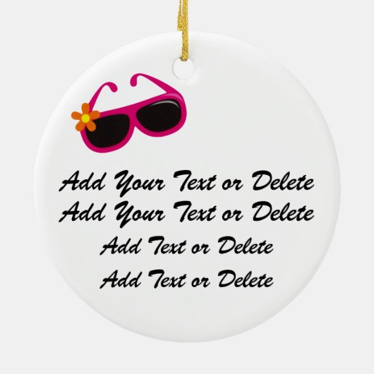 Tropische cocktail keramisch ornament (Achterkant)