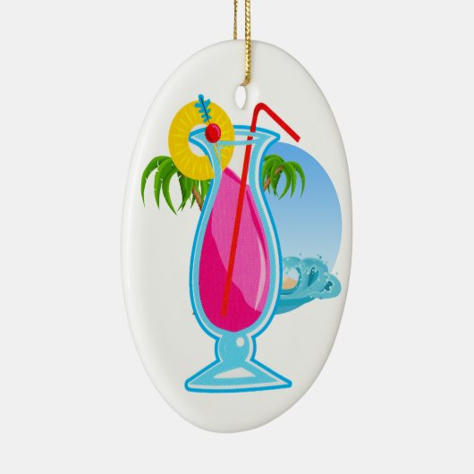 Tropische cocktail keramisch ornament (Rechts)