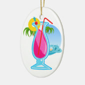 Tropische cocktail keramisch ornament (Links)