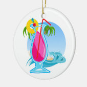 Tropische cocktail keramisch ornament (Links)