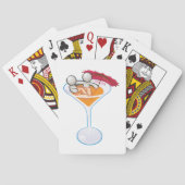 Tropische Cocktail Martini Glas Cartoon Personage  Pokerkaarten (Achterkant)