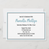 Tropische Cocktail Paraplu's 55e Verjaardag Uitnod Kaart (Achterkant)