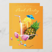 Tropische cocktail Pool Kaart (Voorkant / Achterkant)