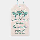 Tropische cocktails Bachelorette Cadeaulabel (Voorkant)