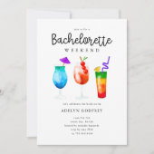 Tropische cocktails Bachelorette Kaart (Voorkant)