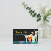 Tropische cocktails Event Planner Visitekaartje (Staand voorkant)