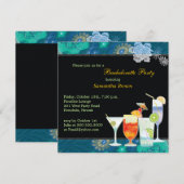 Tropische cocktails Fun Bachelorette Party Kaart (Voorkant / Achterkant)