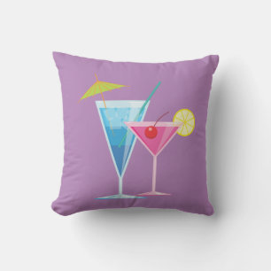Tropische cocktails op Paars - buiten Buitenkussen