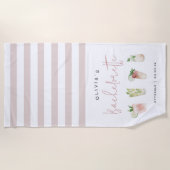 Tropische Cocktails Persoonlijk Afscheidingsfeest  Strandlaken (Voorkant)