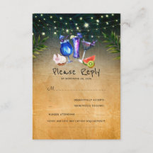 Tropische Cocktails Strand Bruiloft RSVP